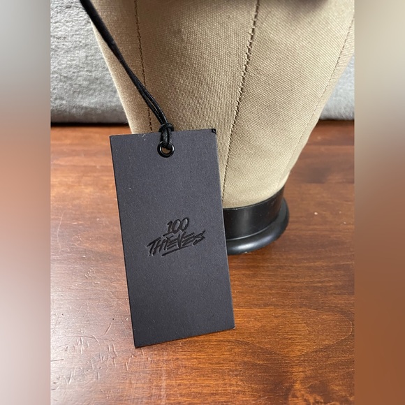 100 Thieves Nylon Hat 5 Panel New With Tags Adjustable Buckle Nylon Strap Black - Picture 8 of 11